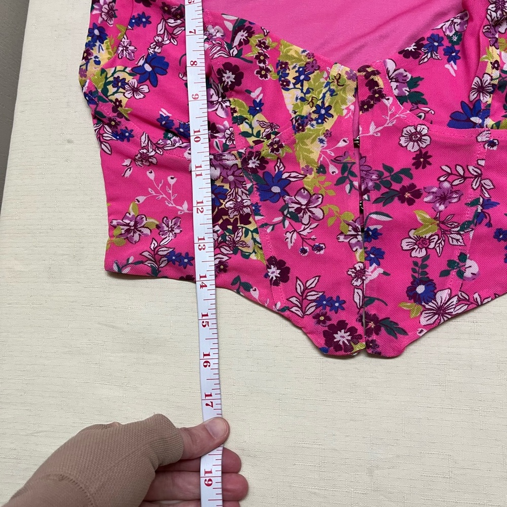 AFRM S pink Myla Corset Crop Top - Picture 3 of 13